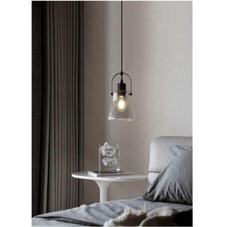 Trade Shop Trade Shop Traesio - Trade Shop - Lampadario a Sospensione Con Paralume In Vetro Lampada Moderna Attacco E27 Lp-90