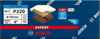 Bosch Mallas De Lija Expert M480 150mm Para Lijadoras Exc&eacute;ntricas Tama&ntilde;o Del Grano 220 Unidad De Embalaje 50 Unidades - Bosch