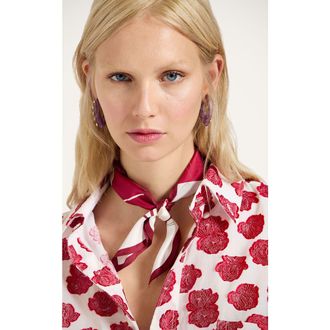 La DoubleJ Mini Foulard 45X45 in Eclipse Bordeaux at Nordstrom