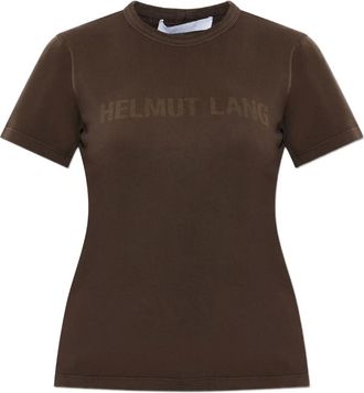 Helmut Lang T-shirt con logo - Marrone