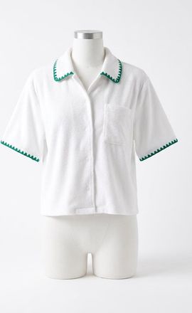 Z Supply Miles Loop Terry Shirt In White