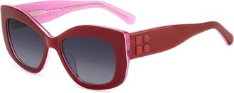 Kate Spade New York Frida/G/S Zonnebril - Dames - Zonnebrillen - Rood - 54 MM - Polyester - Accessoires