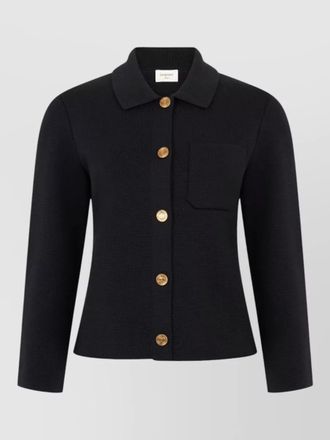 Saint Laurent virgin wool polo cardigan