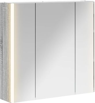 vidaXL Armario Con Espejo De Ba&ntilde;o Gris Sonoma 63,5 X 15,5 X 60,5 Cm Vidaxl