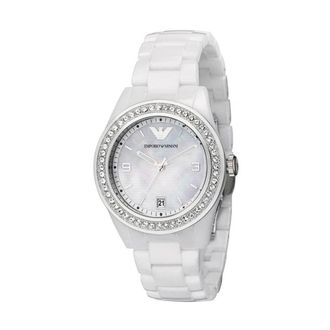 Emporio Armani Accessoires, Dames, Wit, ONE Size, Ceramica Horloge