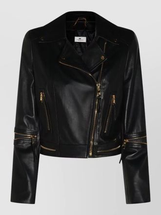 Elisabetta Franchi leather biker jacket