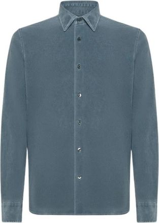 Roberto Ricci Design Kreukvrije Oxford Technisch Overhemd - Heren - Casual Overhemden - Blauw - S - Overhemden