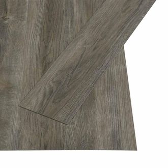 vidaXL Lama De Suelo Autoadhesiva Gris Y Marr&oacute;n 4,46 M&sup2; 32 Uds. Pvc Vidaxl