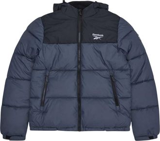 Reebok Heren-pufferjack met capuchon, reguliere pasvorm (Houtskool Grijs)