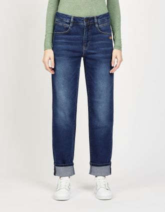Gang Straight-Jeans GANG 94SOLEY, Damen, Gr. 26, N-Gr, blau (schwarz sol wash), Denim/Jeans, Obermaterial: 98% Baumwolle, 2% Elasthan, lang, Jeans Straight