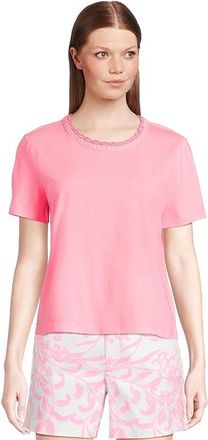 Lilly Pulitzer Clairmont Crochet Trimmed Womens Clothing Rousseau Pink : 2XL, Cotton