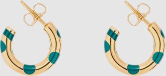 Aurélie Bidermann Créoles Positano Pois PM Émeraude