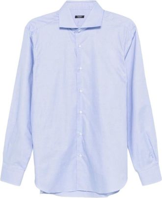 Barba Katoenen Shirt - Heren - Casual Overhemden - Blauw - M - Katoen - Overhemden
