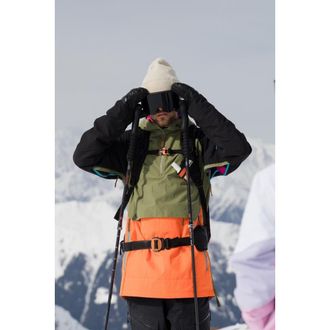 OOSC Snow Park Overhead Jacket - Orange & Khaki at Nordstrom, Size X-Small Uk