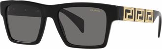 Versace Mens Ve4445 Square Sunglasses In Black - Dark Grey - Polarized