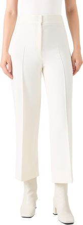 Akris Stretch Straight Leg Pants in Cream at Nordstrom, Size 14