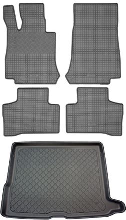 OEM Juego De Alfombrillas De Goma Para Coche Y Maletero Para Mercedes Glc X253 Suv (5 Puertas) Desde Septiembre De 2015