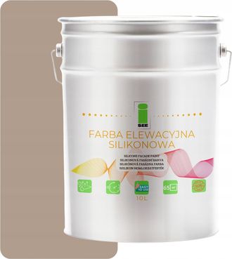 OEM Pintura De Silicona Para Fachadas, Color Beige Perlado, Tono Beige, 10 L
