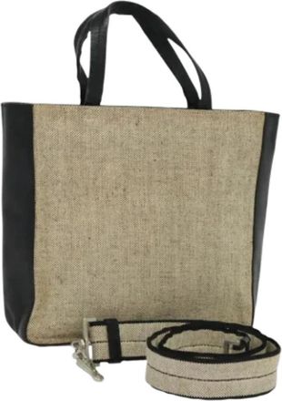 Prada Pre-owned Canvas prada-bags - Dames - Vintage Shopper - Beige - ONE Size - Vintage