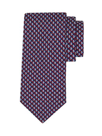 Ferragamo Dark Blue Printed Tie