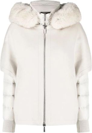 Moorer Pegaso CWR Jas - Dames - Winterjassen - Wit - S - Wol - Jassen