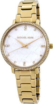 Michael Kors Pyper Quartz Crystal White Dial Ladies Watch MK4919