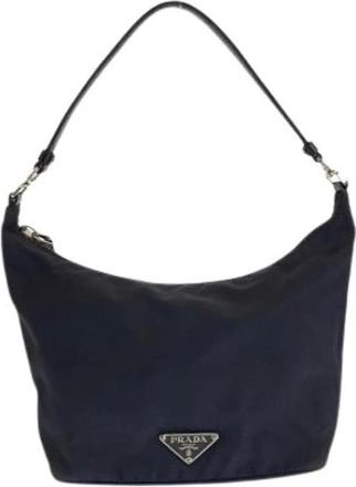 Prada Pre-owned Shoulder Bags, female, Black, Size: ONE SIZE Pre-owned Nylon prada-bags