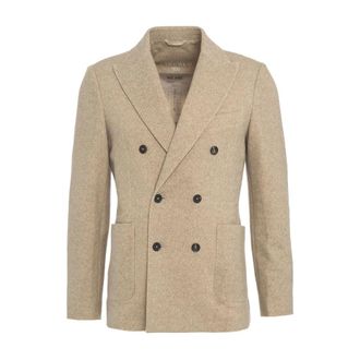 Circolo 1901 Jassen, Heren, Beige, L, Katoen, Beige Blazer Aw 24