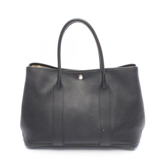 Herm&egrave;s Black Negonda Leather Leather Tote Bag (Pre-Owned)