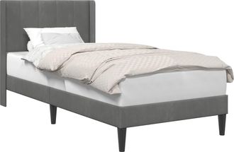 vidaXL Struttura Del Letto Grigio Scuro 90 X 190 Cm Velluto Vidaxl