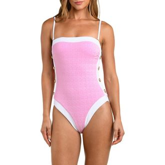 L'agence Tory Colorblock One-Piece Swimsuit in Blush at Nordstrom, Size X-Small