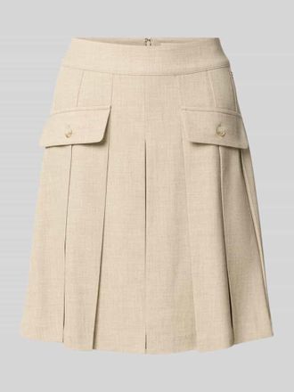 Mos Mosh Knielanger Faltenrock Modell Runi in Sand Melange, Gr&ouml;&szlig;e 34