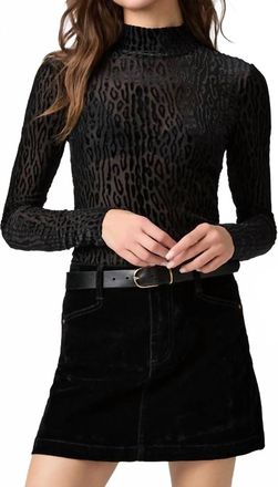 Paige Ursula Long Sleeve Top In Black