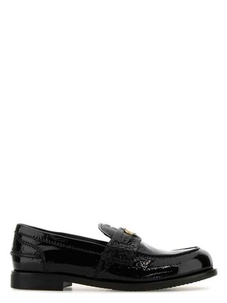 Miu Miu ビジネス・ドレスシューズ 黒 2138824O0024 中古・古着通販】MIU MIU (ミュウミュウ) グリッターレース
