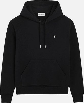 Ami Mens Loopback Jersey ADC Hoodie Black - Size: 40