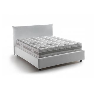 Talamo Italia Talamo Italia - Dmora - Cama De Plaza Y Media Dbranc, Cama Contenedor Con Revestimiento De Tela, 100% Made In Italy, Apertura Frontal, Con Colch&oacute;n Cm 