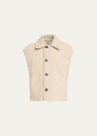Brunello Cucinelli Reversible Suede & Lamb Shearling Vest