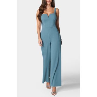 Bebe Wide Leg Jumpsuit in Denim at Nordstrom Rack, Size X-Large