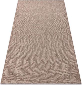RugsX Rugsx - Carpet house sisal 40350 Diamonds, Flat woven, woolish effect beige beige 120x170 cm