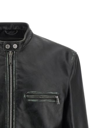 Dsquared2 Dsquared&sup2; Leather Leather Mens Jacket