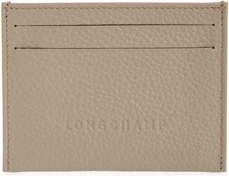 Longchamp Le Foulonn&eacute; Leather Card Case in Turtle Dove at Nordstrom