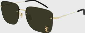 Saint Laurent YSL Rimless Square Metal Sunglasses
