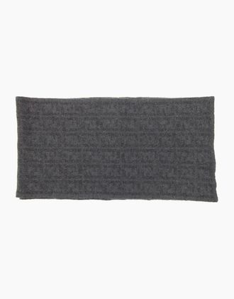 Fendi Mens Fendi Subtle Ff Logo Scarf Grigio - Grey - Size: OS