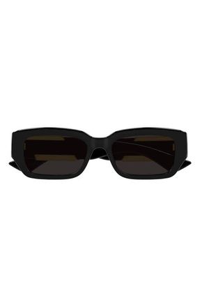 Bottega Veneta 53mm Rectangular Sunglasses in Black at Nordstrom
