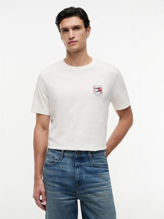 Tommy Hilfiger Mens Box Flag Logo T-Shirt - White - XXL