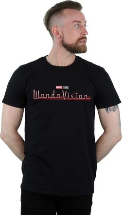 Absolute Cult Marvel Mens WandaVision Logo T-Shirt Black Large