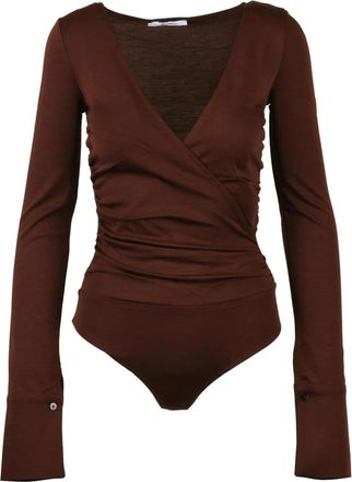 Max Mara Body - Dames - Bodies - Bruin - S - Wol - Tops