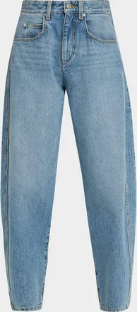 Isabel Marant Oriane Barrel-Leg Ankle Jeans