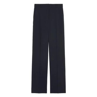 Max Mara Dames, Broeken, Blauw, Maat: S