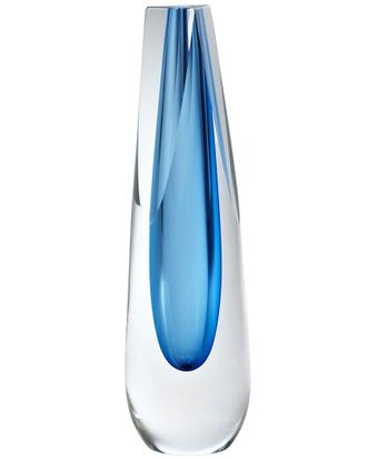 Global Views Triangle Cut Glass Vase